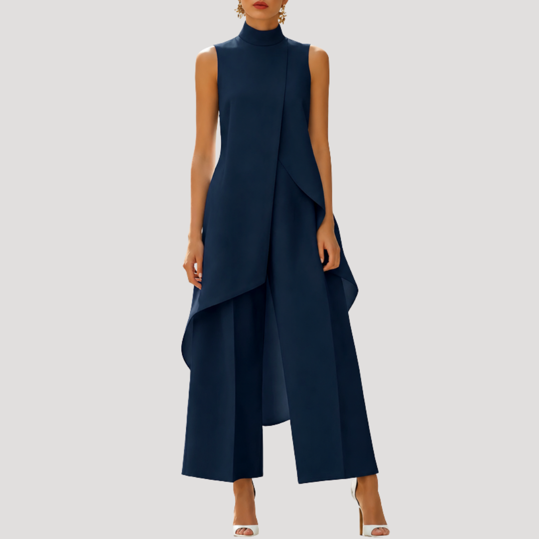 Elegante jumpsuit met col