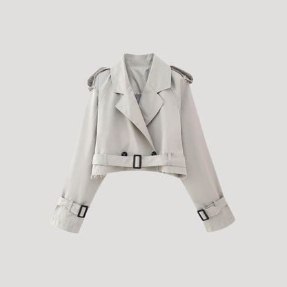 Korte trenchcoat met ceintuur