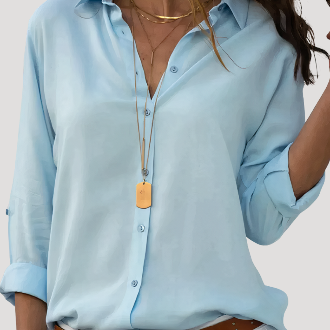 Vloeiende blouse met lange mouwen