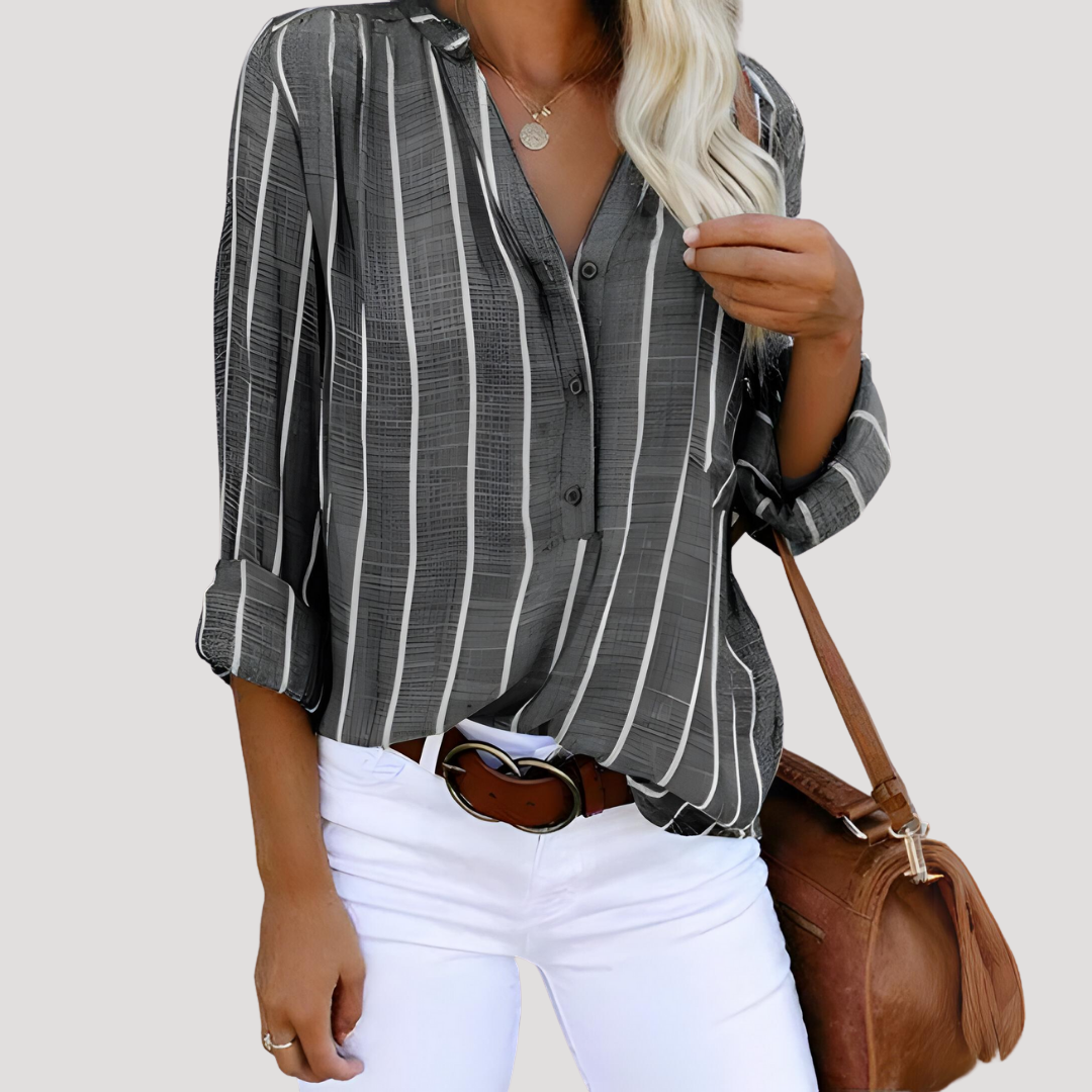 Gestreepte blouse met lange mouwen