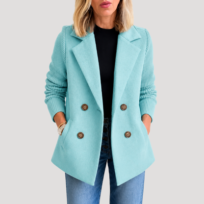 Double-breasted blazer met een strak, verzorgd model