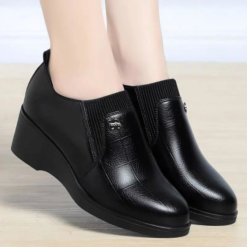 Pumps met sleehak en elastische instap