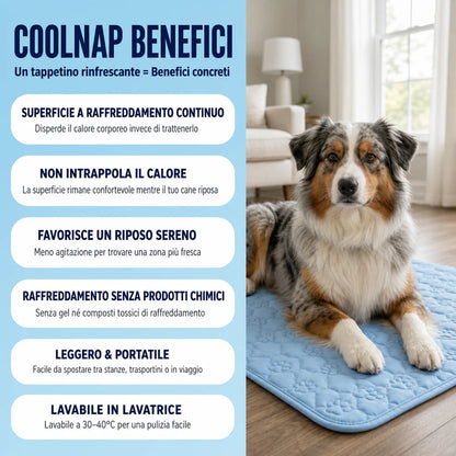 Title Il tappetino che resta fresco — anche dopo ore sotto il tuo cane.