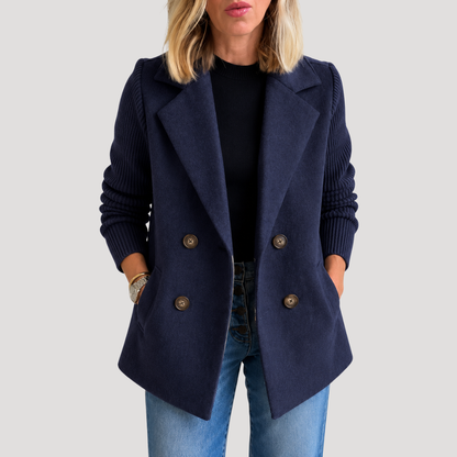 Double-breasted blazer met een strak, verzorgd model