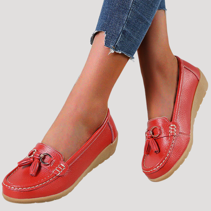 Elegante lage schoenen met pompons