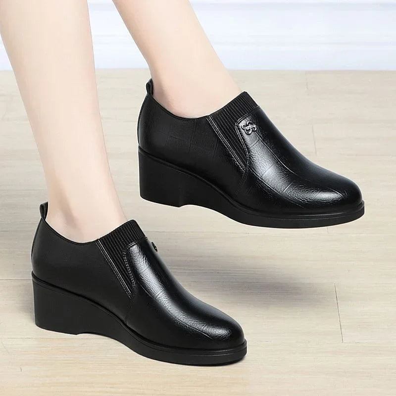 Pumps met sleehak en elastische instap
