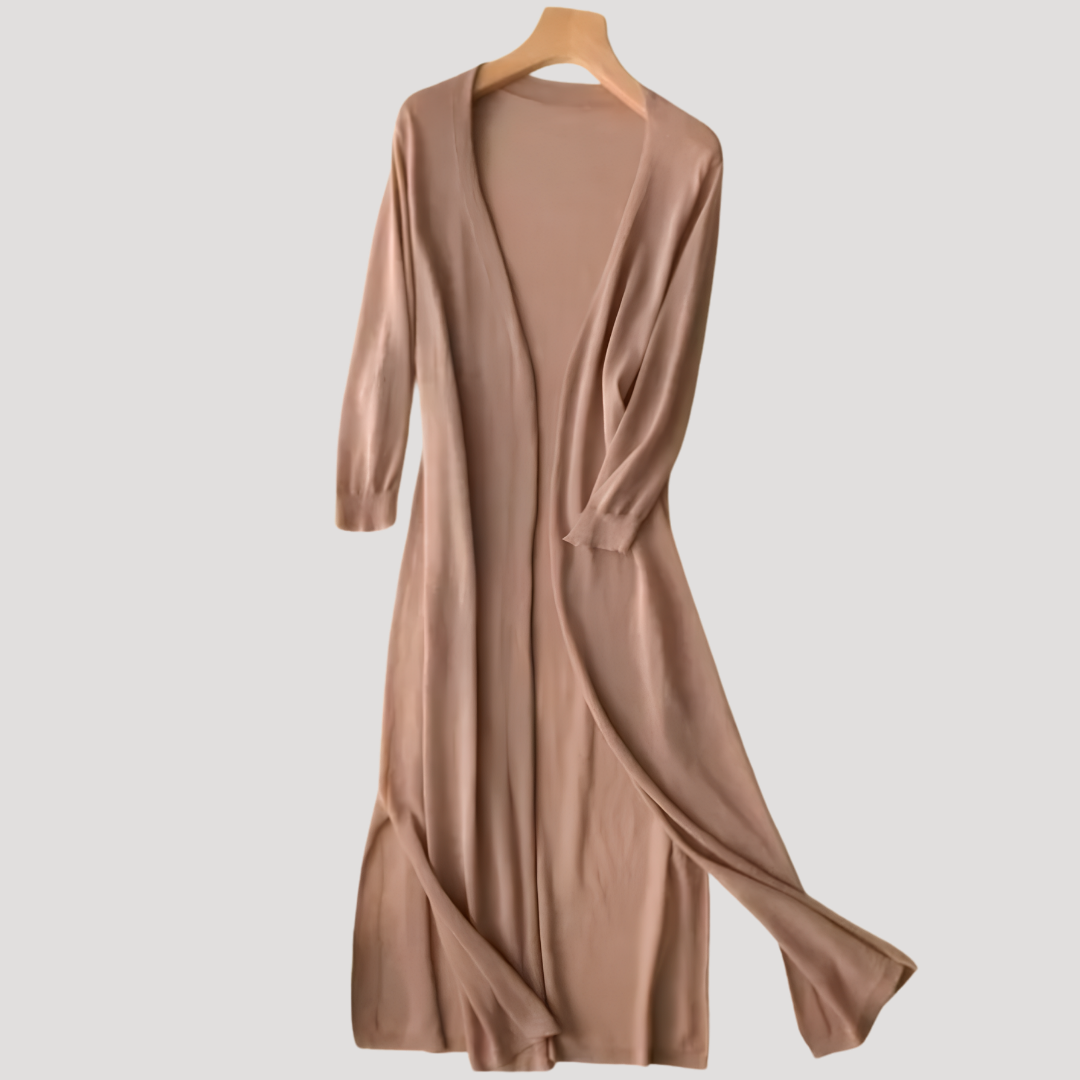 Lang vest met open voorkant