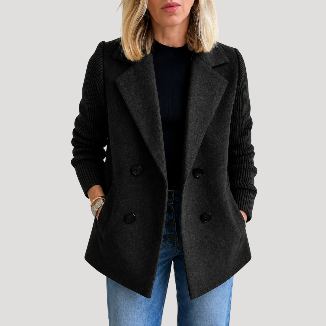 Double-breasted blazer met een strak, verzorgd model