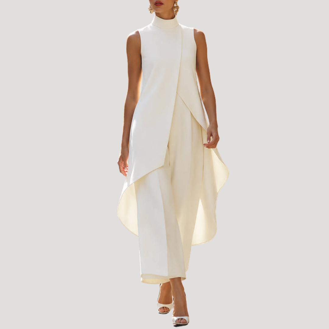 Elegante jumpsuit met col