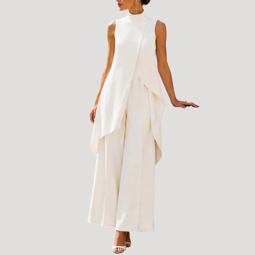 Elegante jumpsuit met col