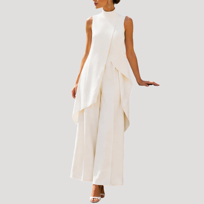 Elegante jumpsuit met col