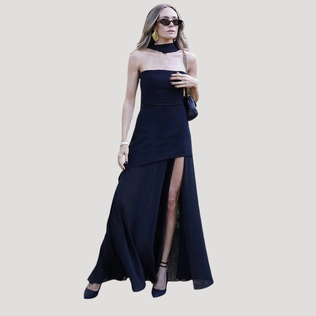 Elegante maxi-jurk met split