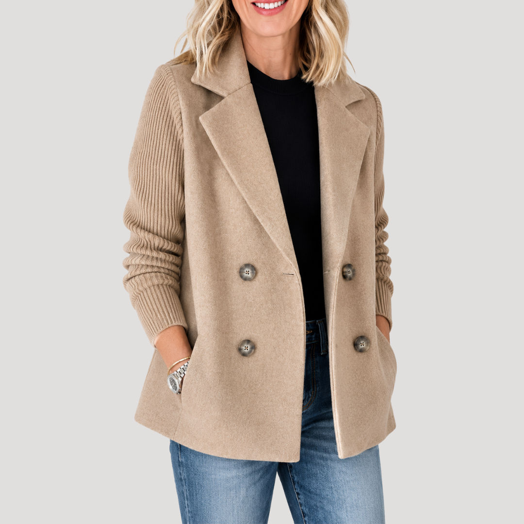 Double-breasted blazer met een strak, verzorgd model
