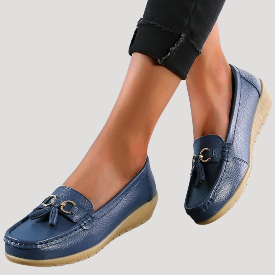 Elegante lage schoenen met pompons