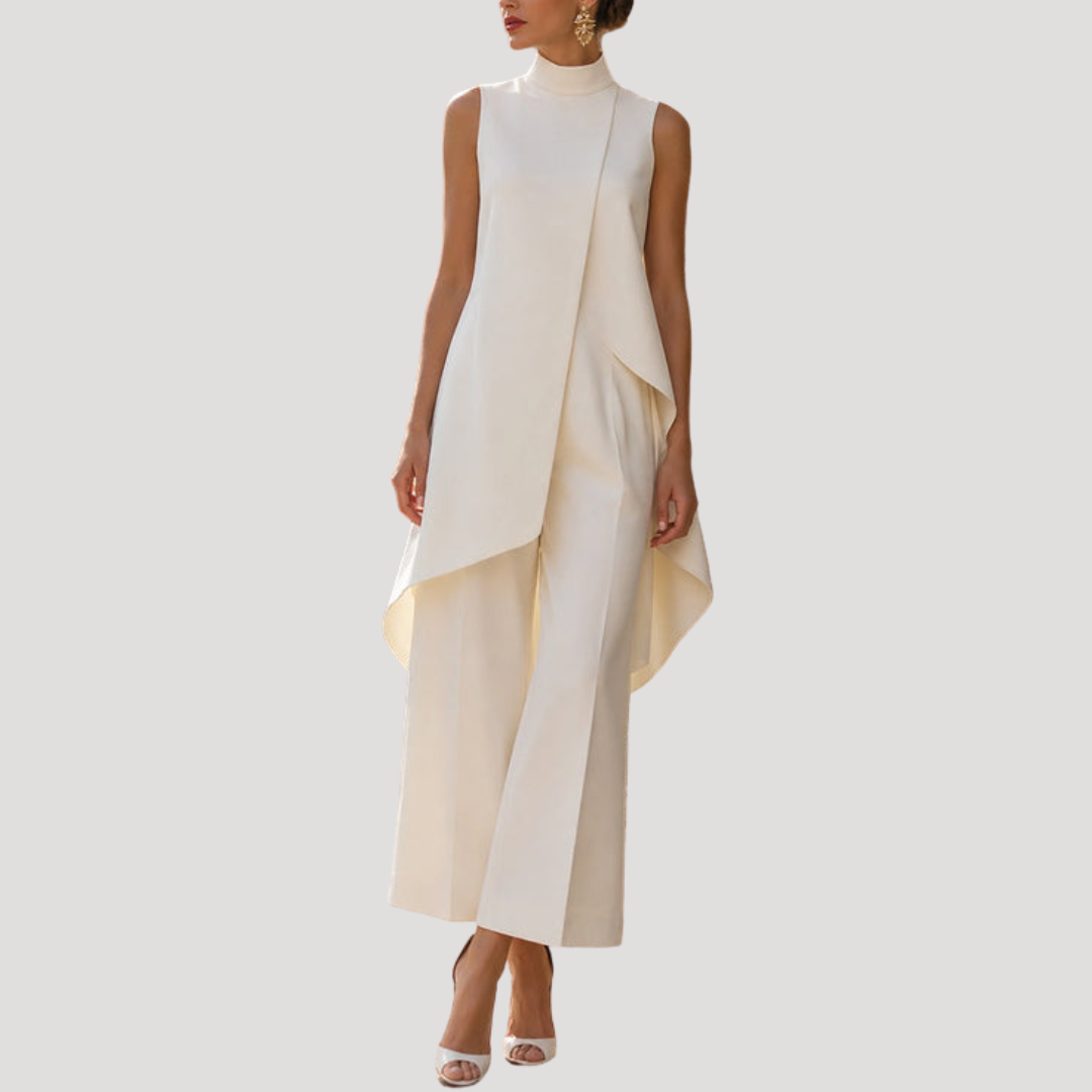 Elegante jumpsuit met col