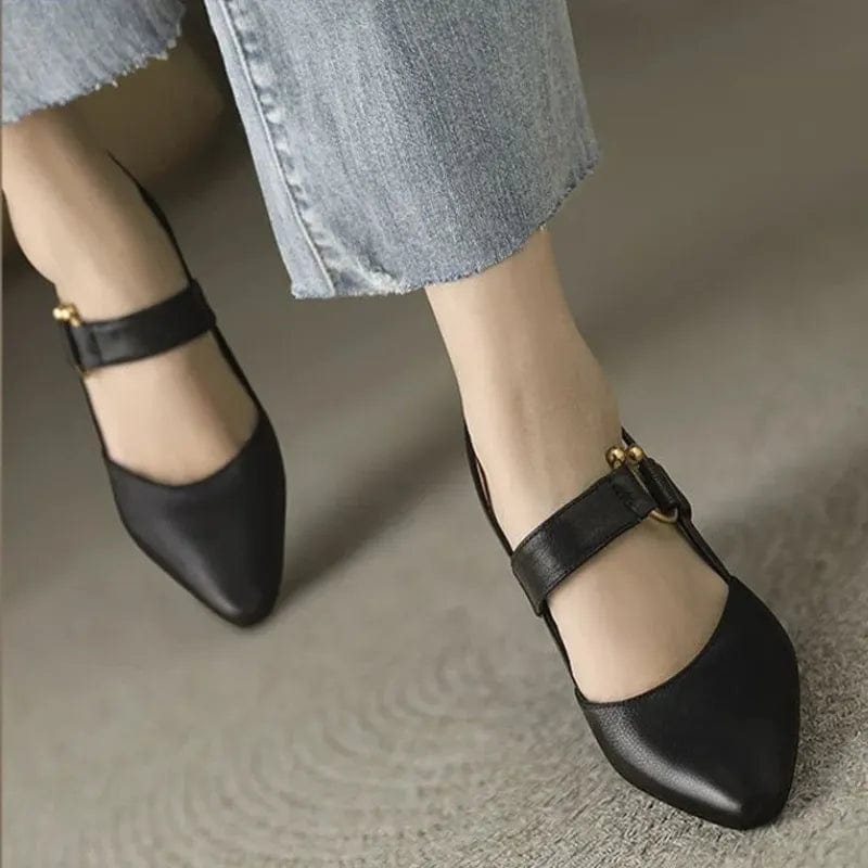 Slingback pumps met blokhak