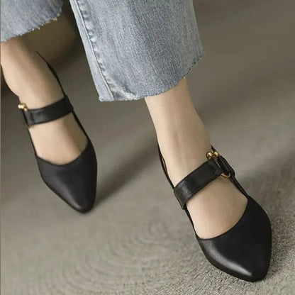 Slingback pumps met blokhak