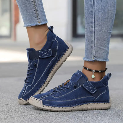 Sneakers met elastische band en klittenbandsluiting
