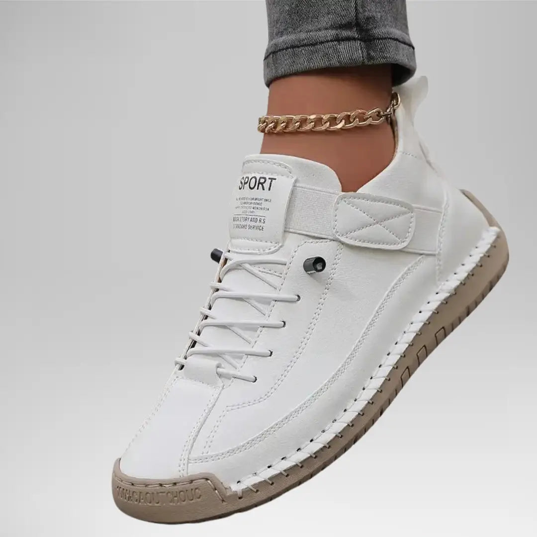 Sneakers met elastische band en klittenbandsluiting