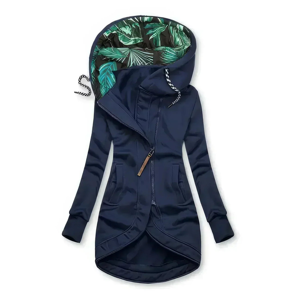 Winterjas met gevoerde capuchon
