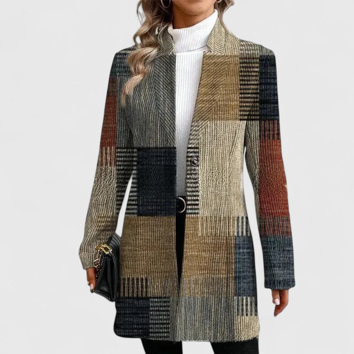 Geruite blazer met lange mouwen