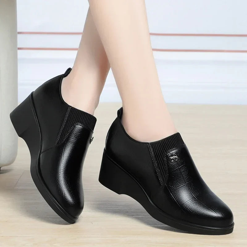 Pumps met sleehak en elastische instap