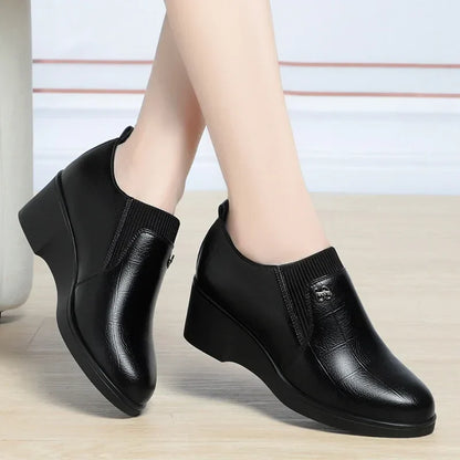 Pumps met sleehak en elastische instap
