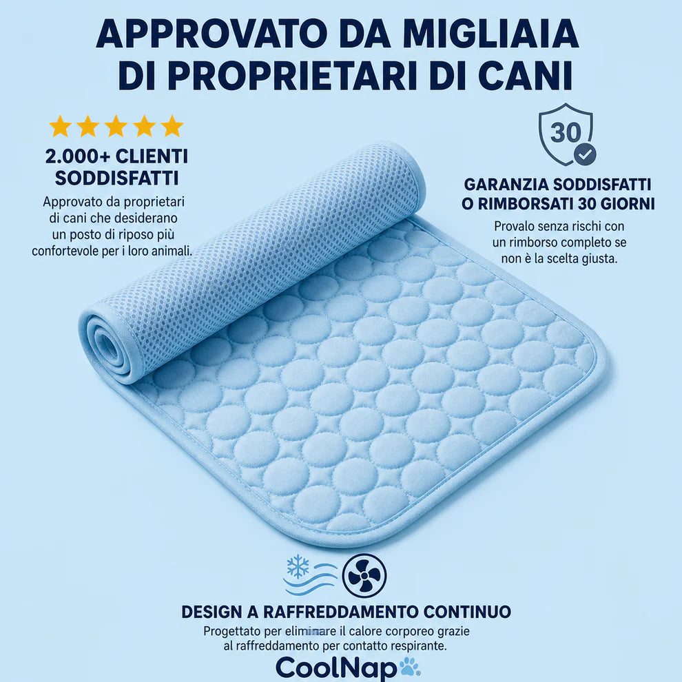 Title Il tappetino che resta fresco — anche dopo ore sotto il tuo cane.