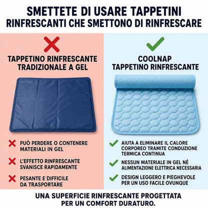 Il tappetino che resta fresco — anche dopo ore sotto il tuo cane.