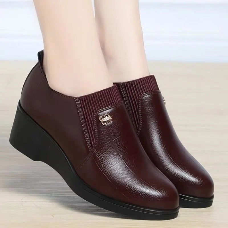 Pumps met sleehak en elastische instap