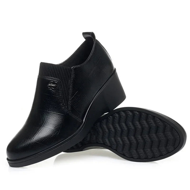 Pumps met sleehak en elastische instap