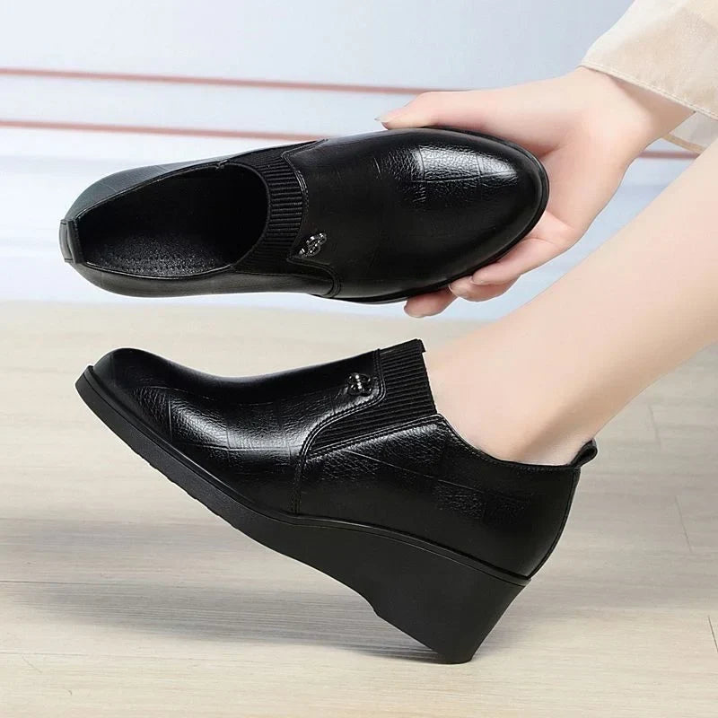Pumps met sleehak en elastische instap